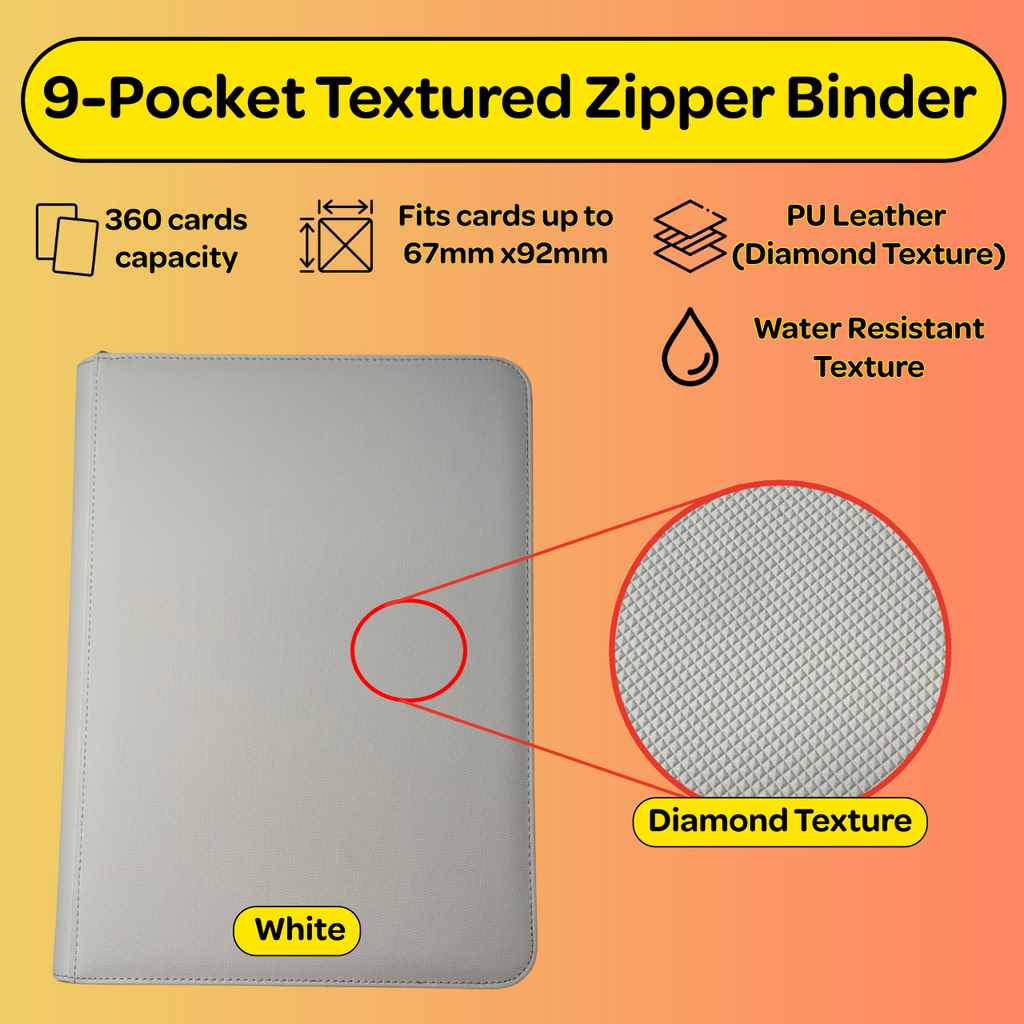 9-Pocket Zipper Binder (Diamond Texture)
