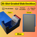 25CT PU Graded Card Deckbox (Blue)