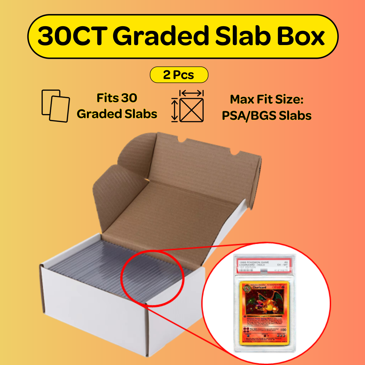 30CT Graded Slab Cardboard Box