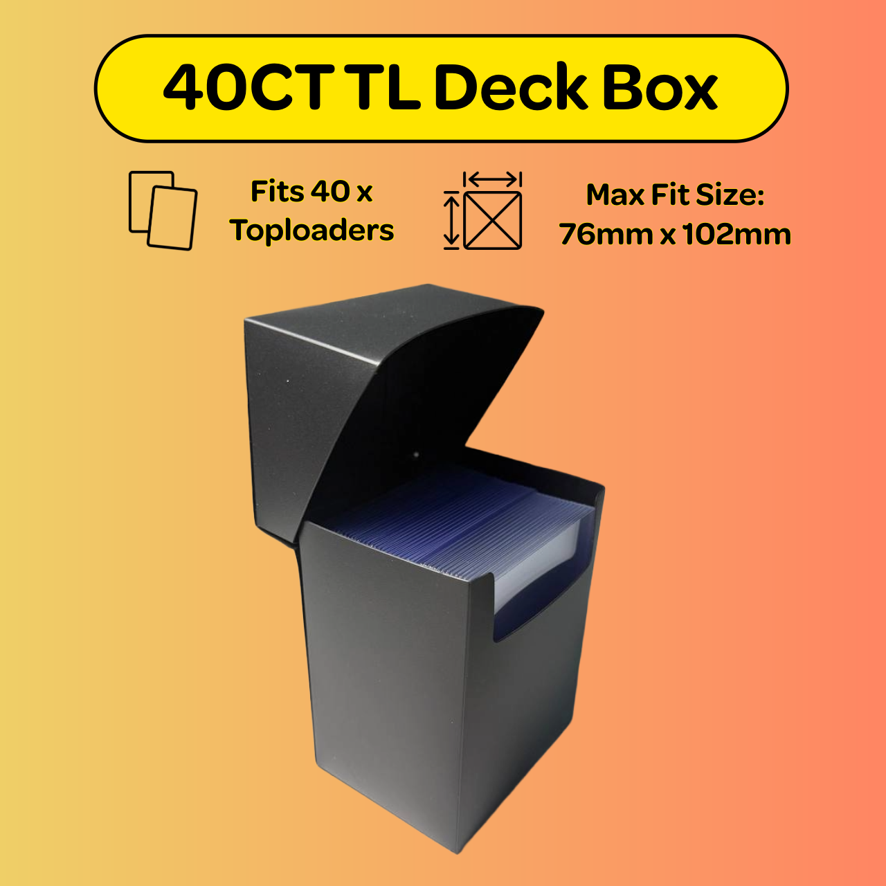 40CT Toploader Deck Box