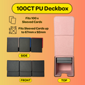 100CT PU Toploader Deckbox (Top-Load) (Pink)