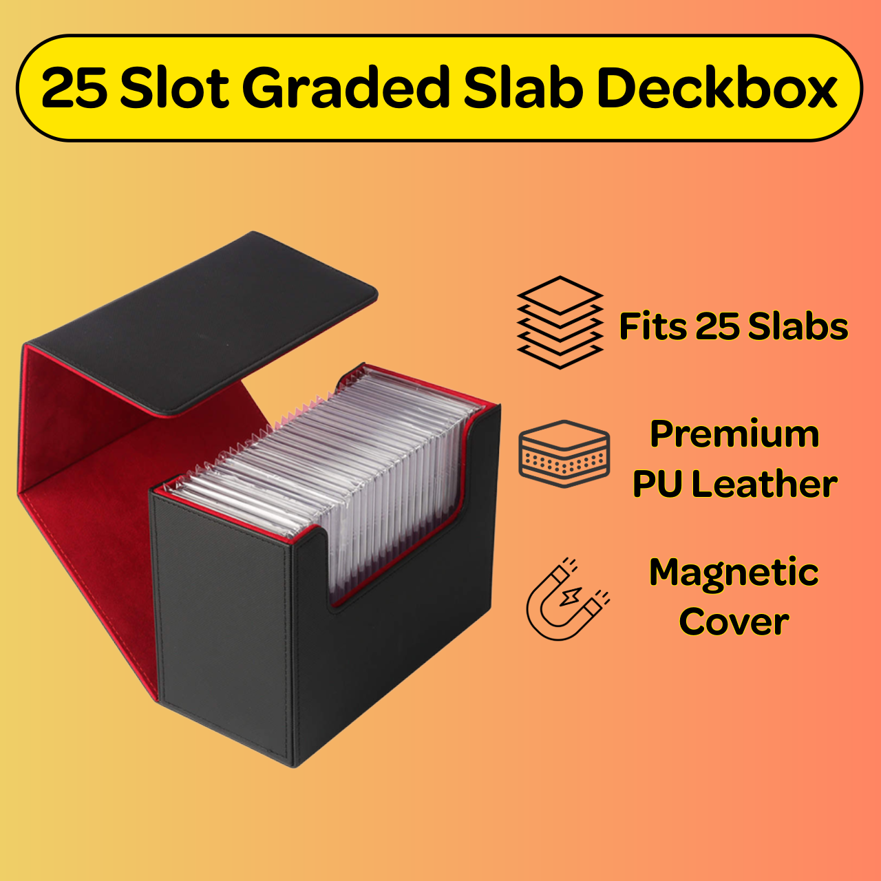25CT PU Graded Card Deckbox