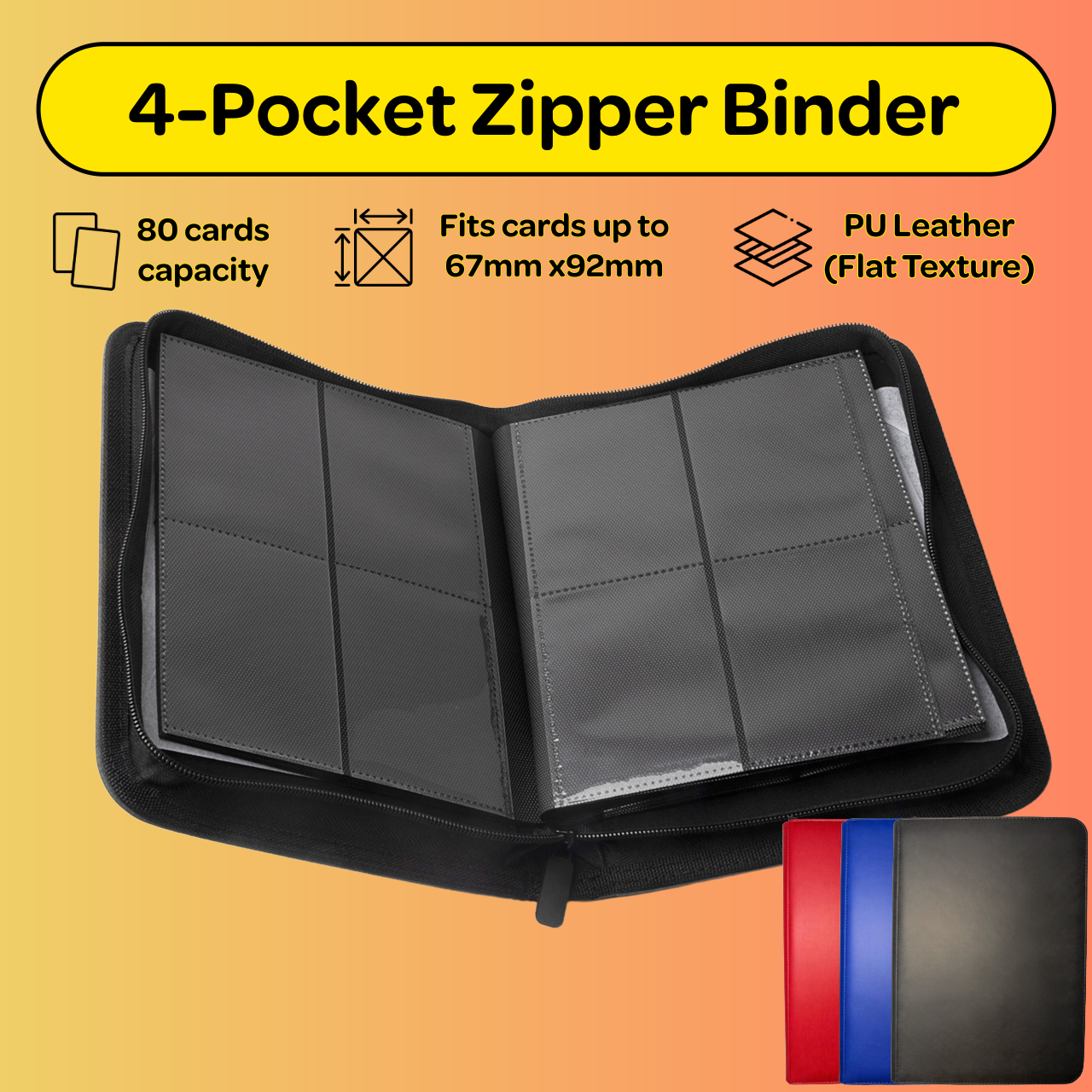 4-Pocket Zipper Binder (PU Leather)