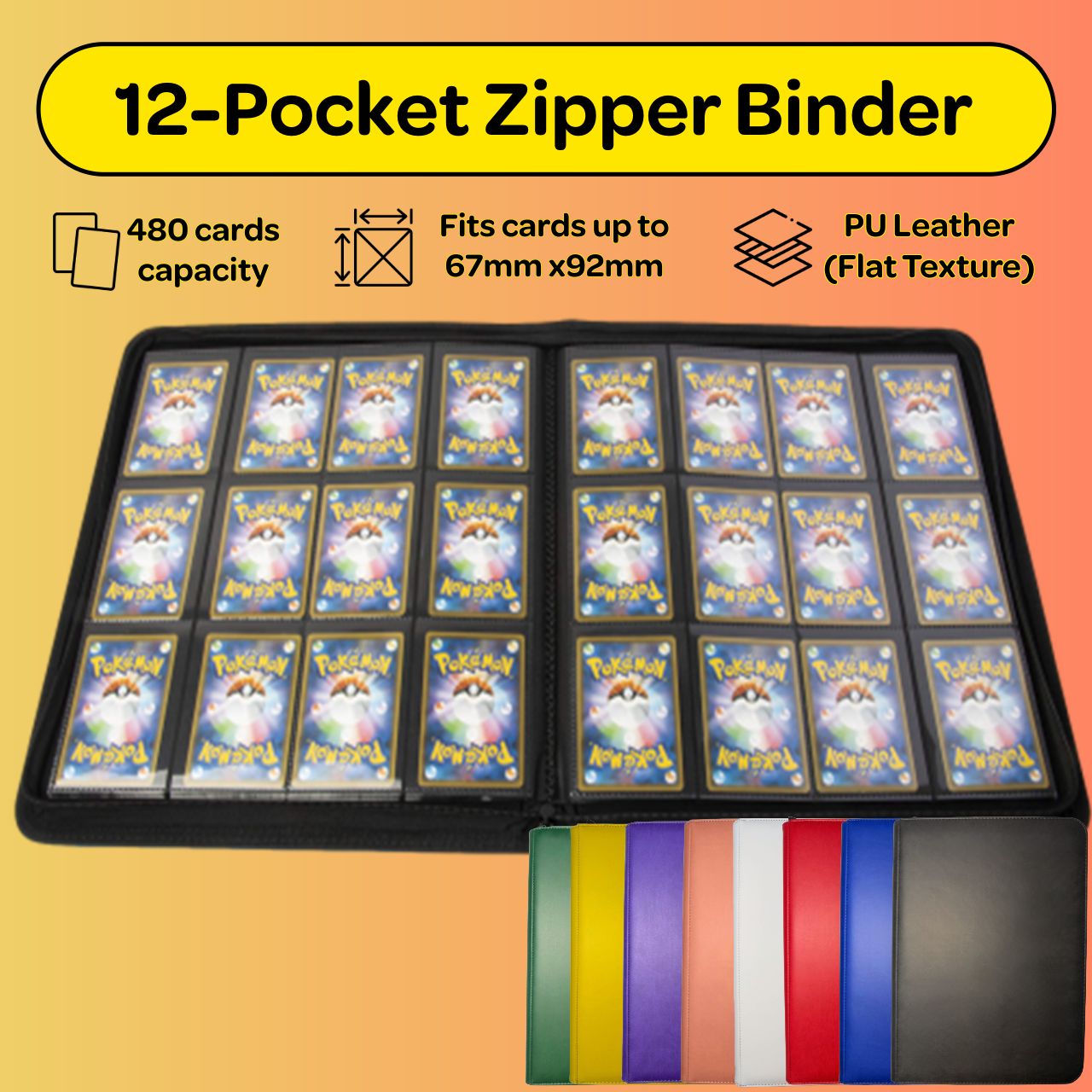 12-Pocket Zipper Binder (PU Leather)