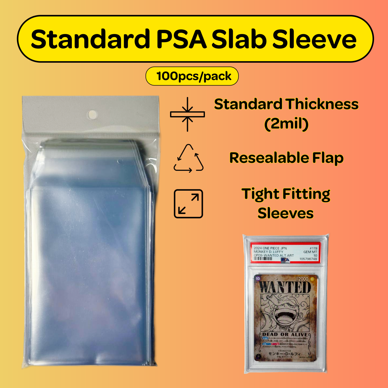 Standard Sleeves for PSA Slabs