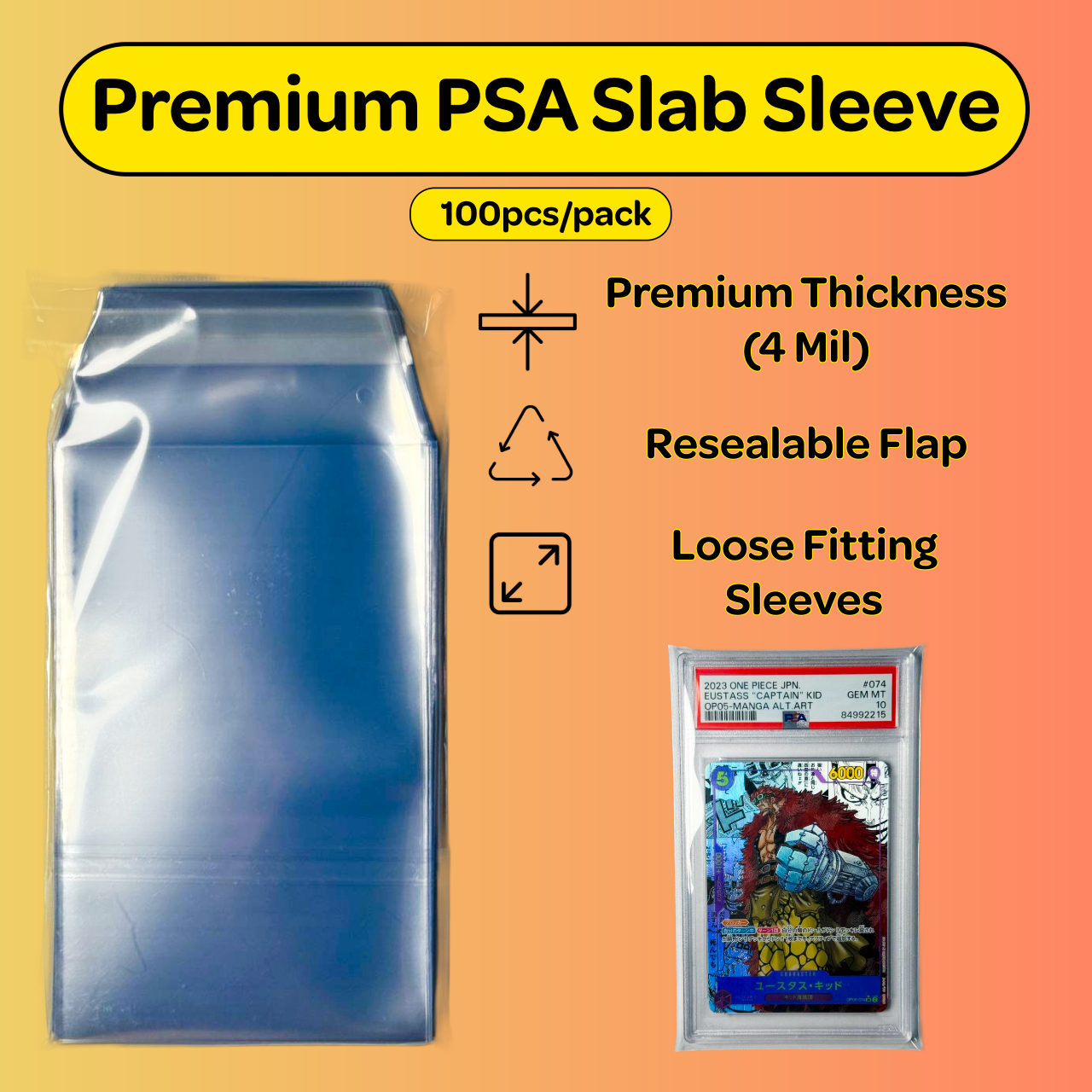 Premium Sleeves for PSA Slabs