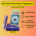 55PT Premium Toploaders (Blue Tint)