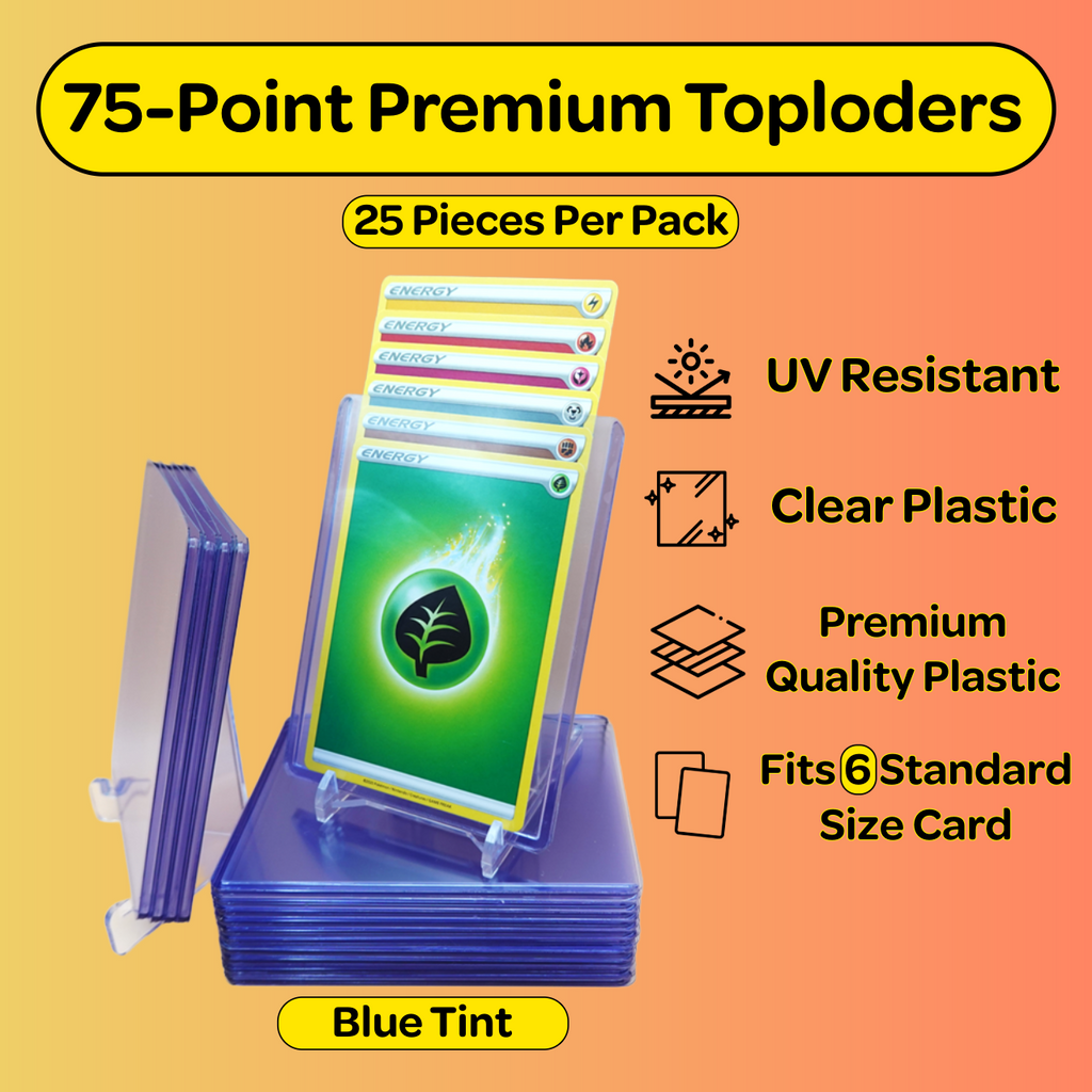 75PT Premium Toploaders (Blue Tint)