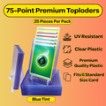 75PT Premium Toploaders (Blue Tint)