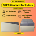 [200pcs/pack Bulk] 35PT Standard Toploader (Clear)